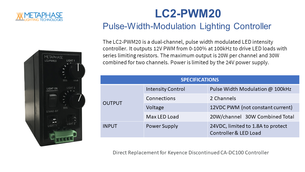 METAPHASE PULSE WIDTH MODULATION LIGHTING CONTROLLER