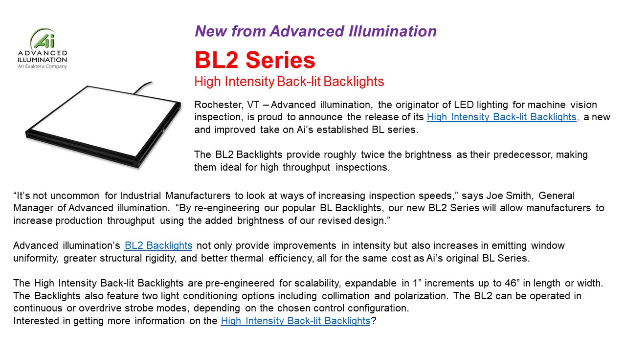 New BL2 Product Announcement Slide